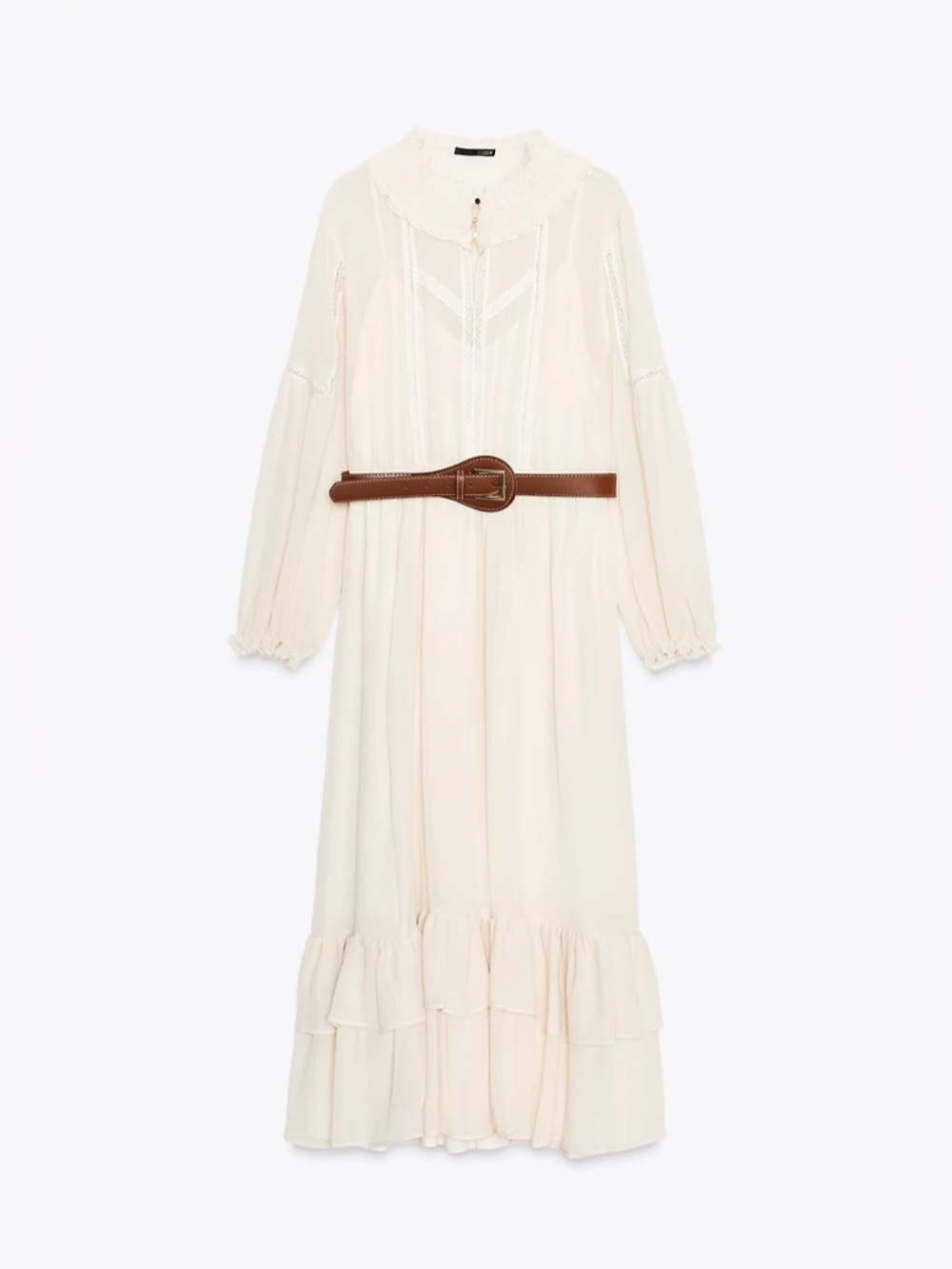 NWT Zara Woman Bloggers Fav BELTED COTTON GAUZE DRESS Size S Small - Picture 6 of 12